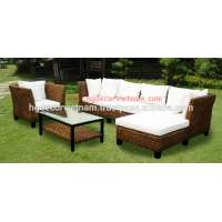 Corner water hyacinth living sofa set, acaica wood frame, water hyacinth furniture from Vietnam