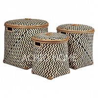 Wholesale natural storage bamboo basket weaving for gift