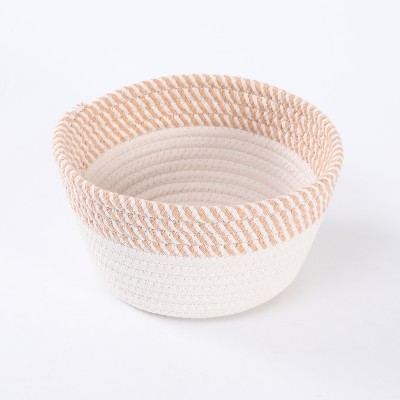 Durable and Non-toxic Square Laundry Cotton Rope Storage Basket