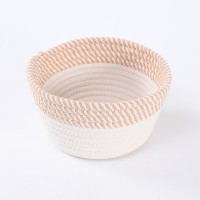 Durable and Non-toxic Square Laundry Cotton Rope Storage Basket