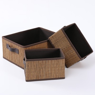 Promotional Frame Fabric Cheap Price Basket Baskets Bamboo Storage