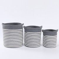 Quality-Assured New Fashion Storage Round Cotton Rope Basket For Laundry Hamper