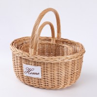 Wholesale Different Sizes Willow Wicker Merchandising Woven Bread Basket