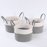 Best Selling Foldable Woven Cotton Rope For Baby Storage Flower Basket