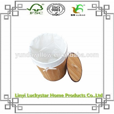 wholesale handmade natural bamboo bucket box for home storage