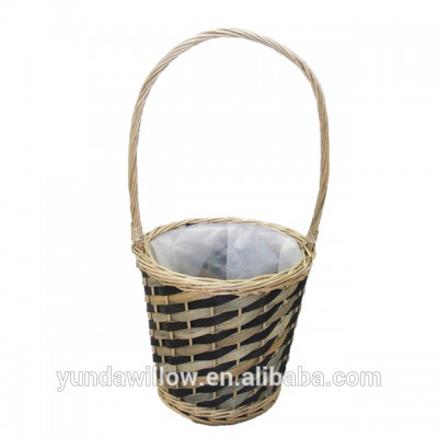 garden flower wicker basket for planter