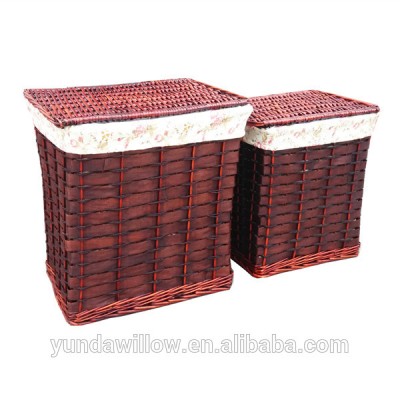 Woven Laundry Basket Wood Baskets Storage Baskets