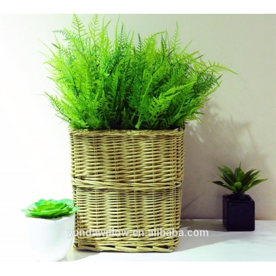 square wicker plant pot