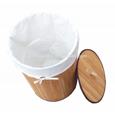 Bamboo Basket Weaving Folding Laundry Basket Bamboo