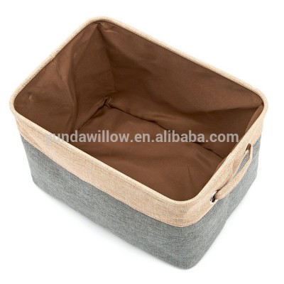 High Quality Foldable Canvas Cloth storage basket