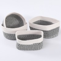 China Factory Cheap Price Baby Hamper Cotton Rope Basket Laundry Baskets For Storage