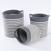 Hot Popular Top Quality Stackable Cotton Rope Storage Laundry Basket