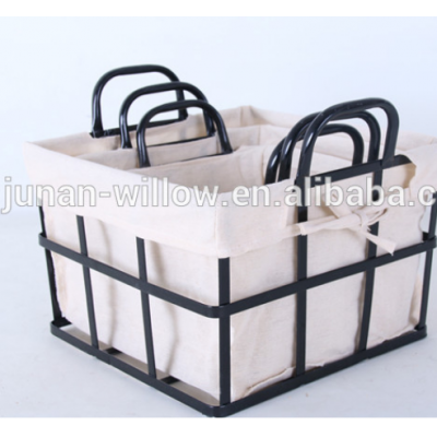 Nordic style customize color iron metal wire storage basket