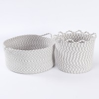 Cheap Customized Design Fabric Cotton Rope Storage For Woven Laundry Basket