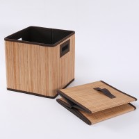 Bamboo home storage baskets foldable